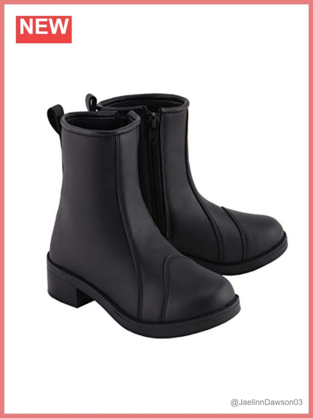 Faux Leather Mid-Calf Fashion Boots - Round Toe, Zip Closure, Anti-Slip Sole